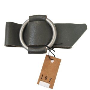JOY Leather cuff bracelet w O buckle NWT
